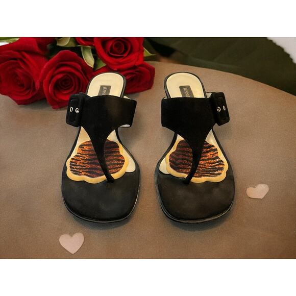 Jennifer Moore Women's Heels Sandals Shoes Black Open Toe Size 6.5 - Picture 3 of 4